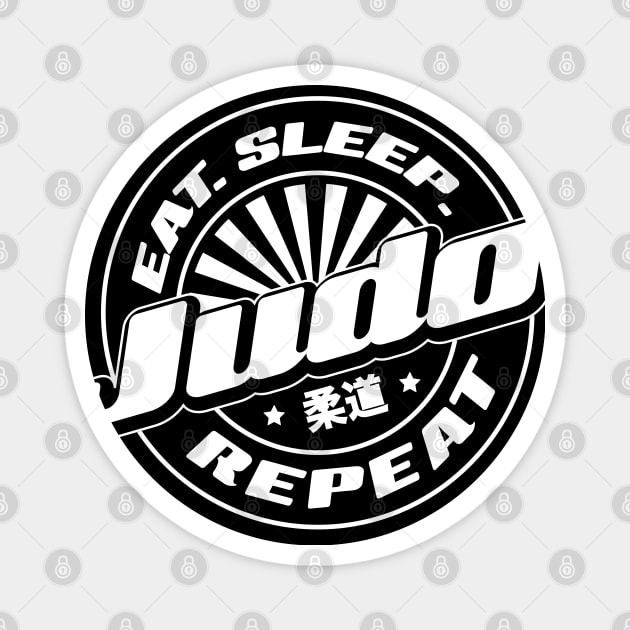 Judo Eat Sleep Repeat Magnet by Black Tee Inc